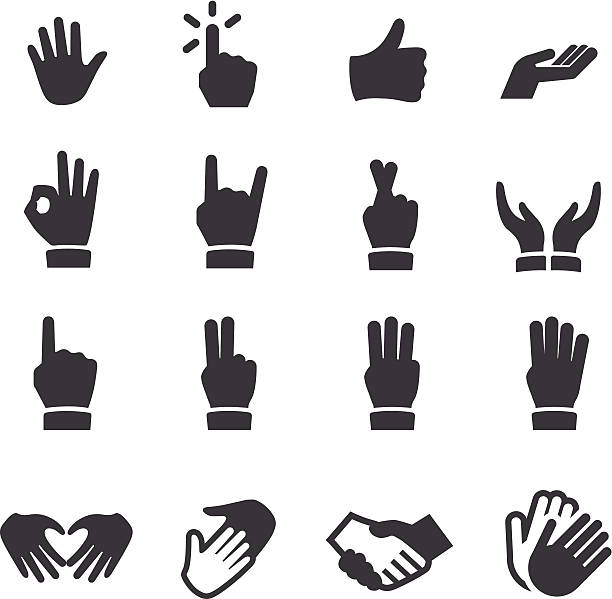 ręce serii ikon-acme - ok sign stock illustrations