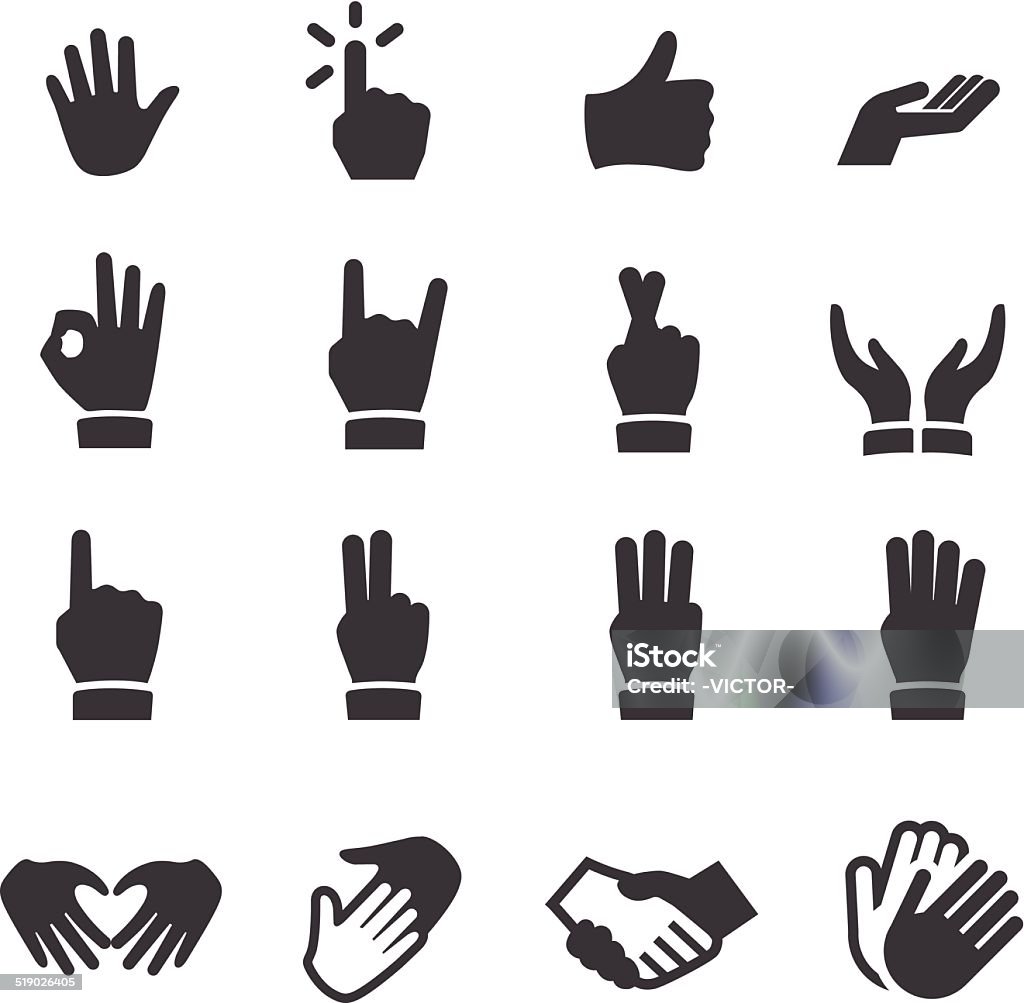 Hands Icons - Acme Series View All: Icon Symbol stock vector