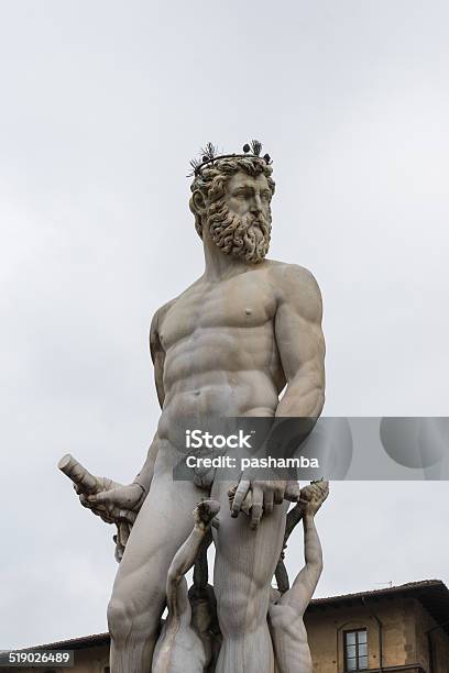 Fountain Of Neptune In Florence Italy Stock Photo - Download Image Now - Adult, Ancient, Architecture