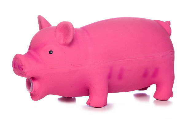 abstract cute cartoon pig inflate effect 3D printing pattern background
