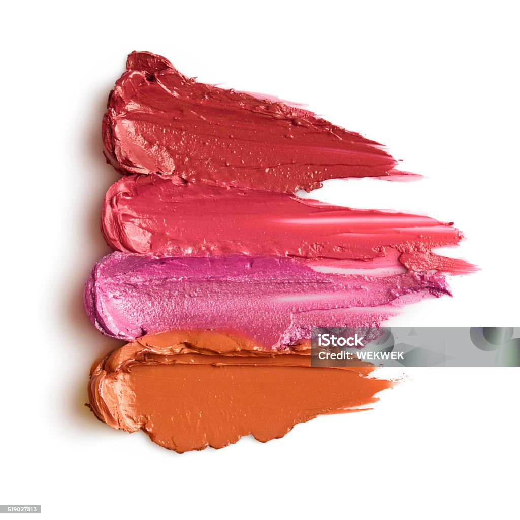 Red lipstick smears Red lipstick smears. Dirty Stock Photo