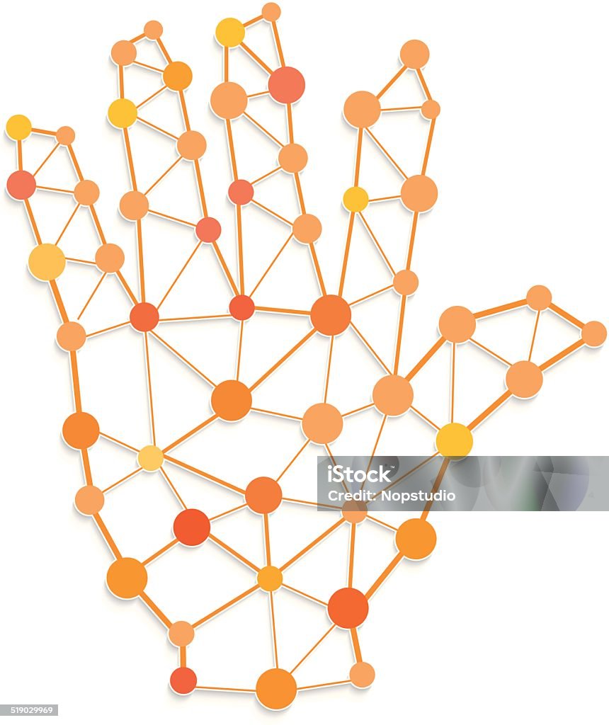 Color Hand Link Hand Link Stock Illustration - Download Image Now - Abstract, Atom ...