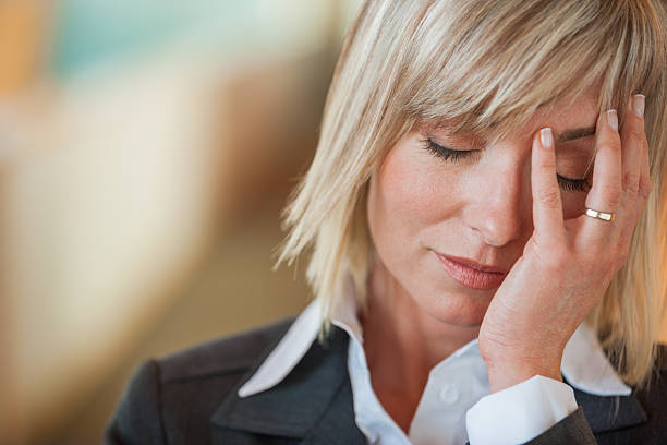 Stressed businesswoman