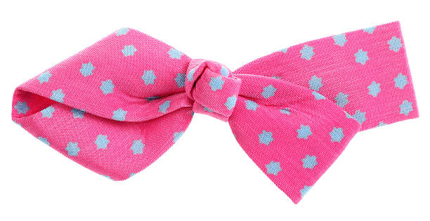 istock Hair bow tie pink with blue stars 519041686