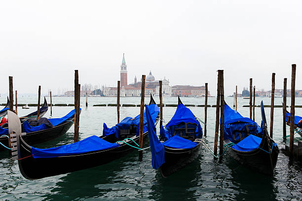 istock Traditional Gondolas at Piazza San Marco 519042232