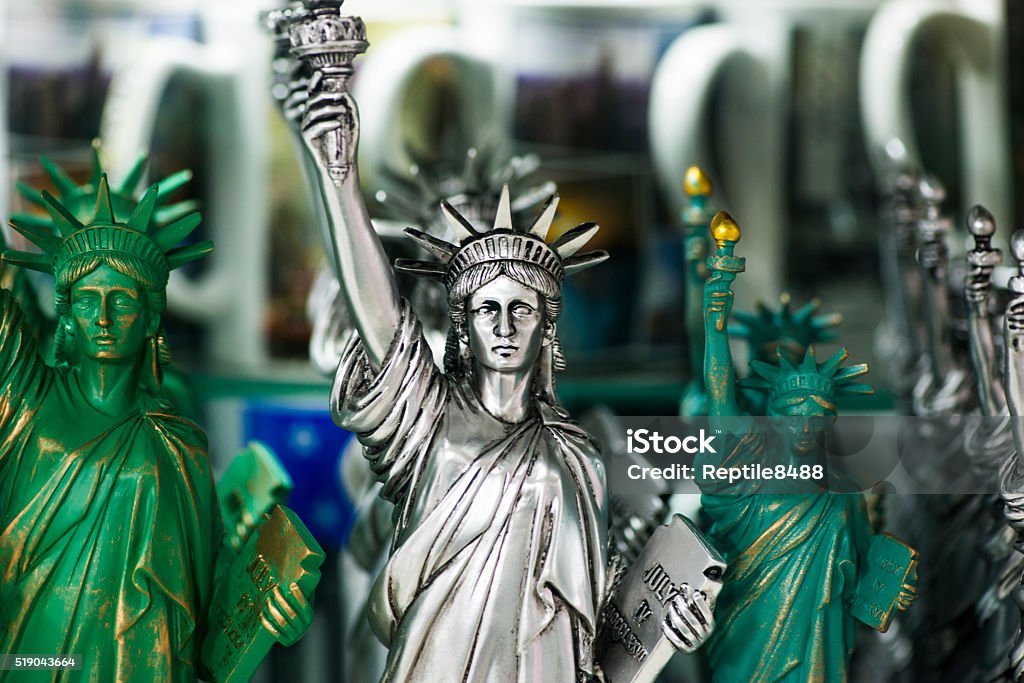 Statue of Liberty figurine Miniature figurine of the statue of liberty. Souvenir Stock Photo