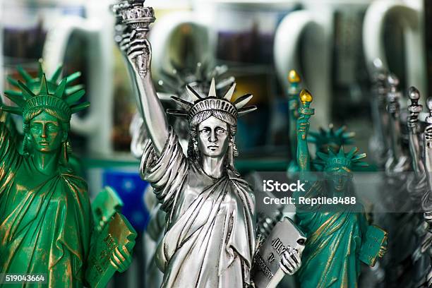 Statue Of Liberty Figurine Stock Photo - Download Image Now - Souvenir, Imitation, Statue of Liberty - New York City