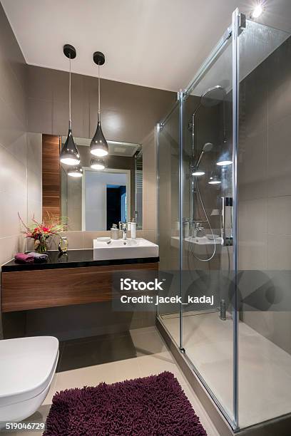 Modern Luxury Bathroom With Shower Stock Photo - Download Image Now - Apartment, Architecture, Arts Culture and Entertainment
