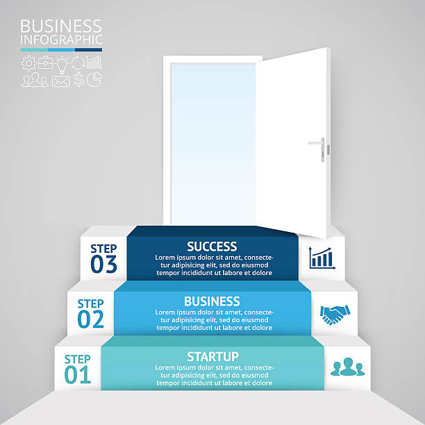 illustrazioni stock, clip art, cartoni animati e icone di tendenza di 3d vettoriale frecce infografica. modello di diagramma, grafico, presentazione e - growth graph chart three dimensional shape