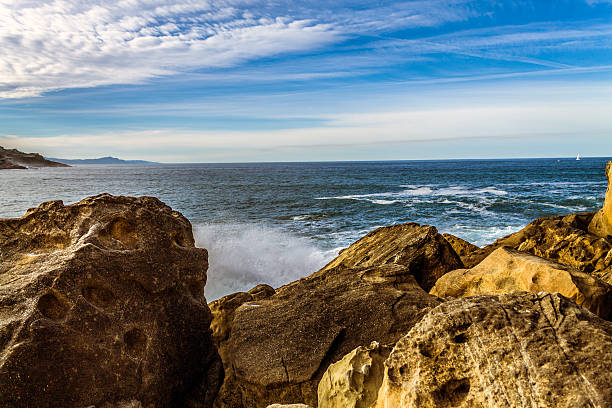 istock on the beach in San Sebastian in autumn 519049229