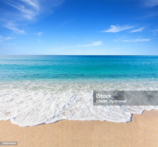 Beach And Tropical Sea Stock Photo - Download Image Now - Beach, Landscape - Scenery, Scenics - Nature