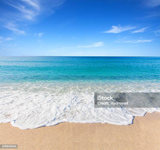 Foto de Mar Tropical E Praia e mais fotos de stock de Praia - Praia, Mar, Paisagem - Cena Não-urbana