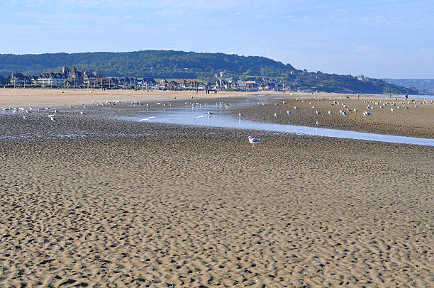 Sand beach in Deauville, France
