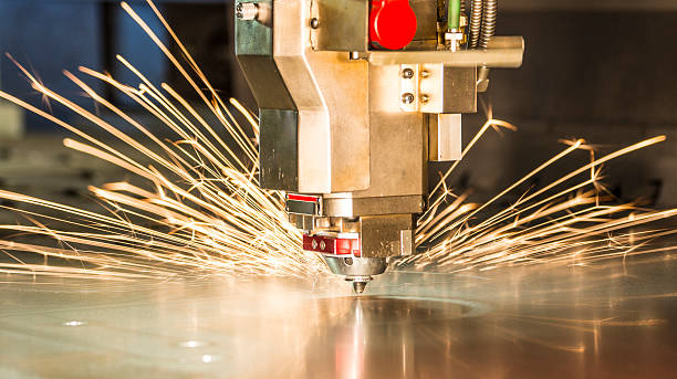 istock Industrial laser cutting tool in a metalworking factory. 519050695