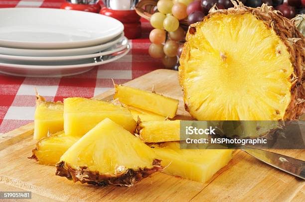 Pilneapple Stock Photo - Download Image Now - Basket, Cutting Board, Food