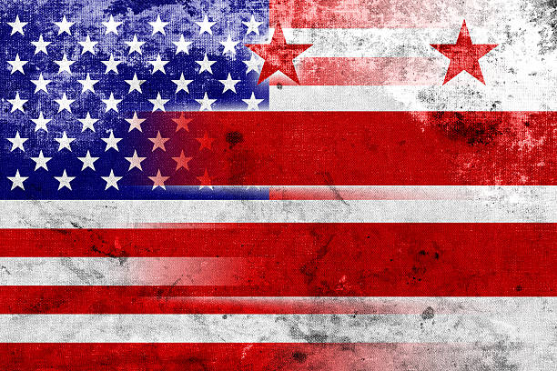 istock Grunge USA and Washington DC Flag 519052087