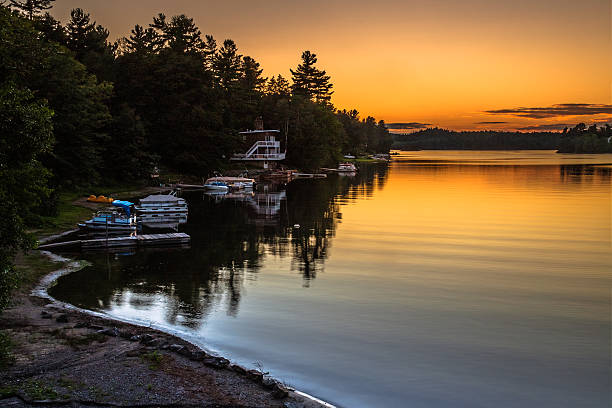istock Canada Nature Scene, Lakeside, Forest, Sky and Clouds 519052651