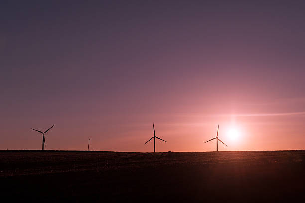 istock Windmill farm with sunset for sustainable energy 519078405