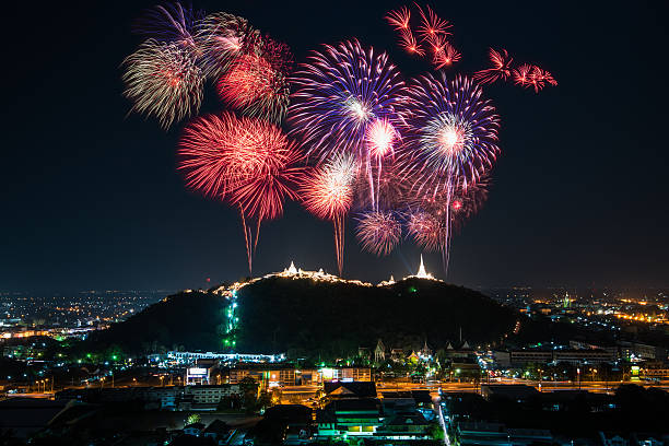 istock firework festival at Nakhon Khiri Historical Park, Phetchaburi 519081054