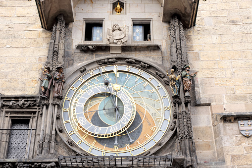 The famous Astronomical Clock in Prague, Czech Republic.