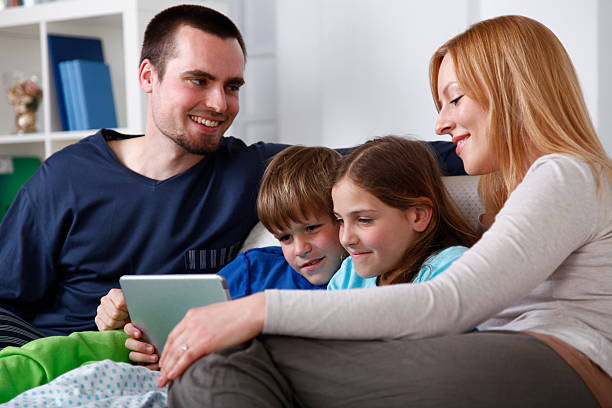 istock Family together with digital tablet 519082024