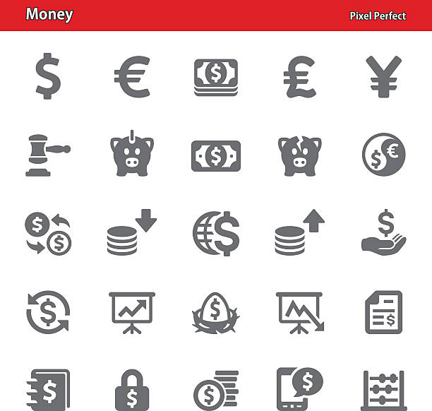 Money Icons - Set 1 Professional, pixel perfect icons depicting various money and finance concepts (optimized for both large and small resolutions). tax form illustrations stock illustrations