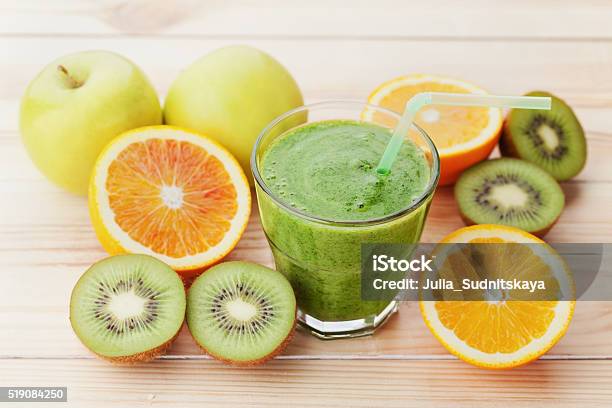 Smoothie Or Juice Detox And Diet Food Healthy Breakfast Stock Photo - Download Image Now