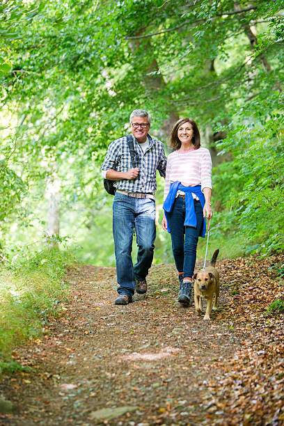 Elderly couple out for a walk