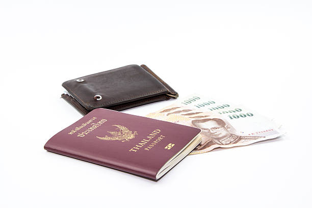 istock Thailand passport and Thai maney And old wallet. 519087672