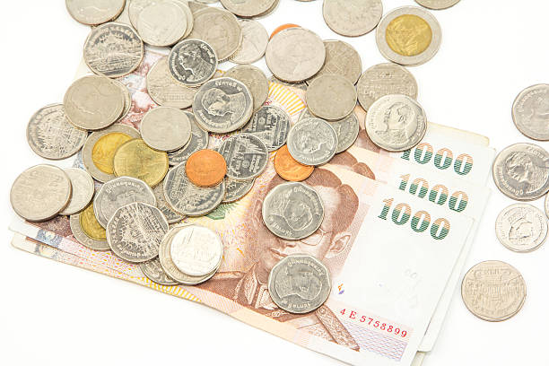 istock Bank Notes and Coins in Thai Baht Currency. 519088092