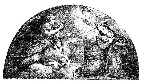 istock Antique illustration of Annunciation by Correggio 519088192