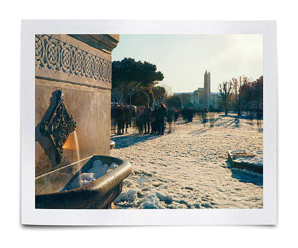 German Fountain Photo (Clipping Path)