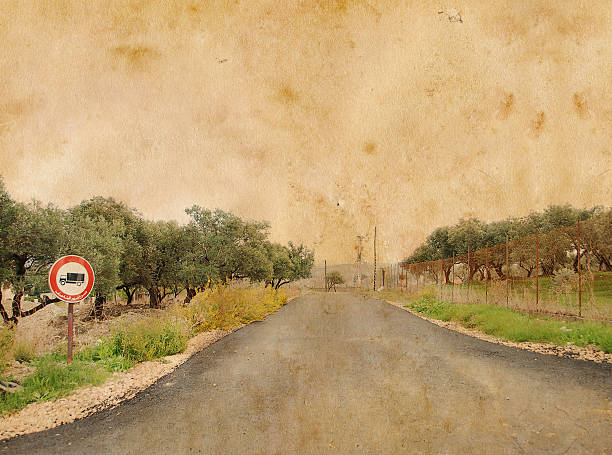 vintage retro village side