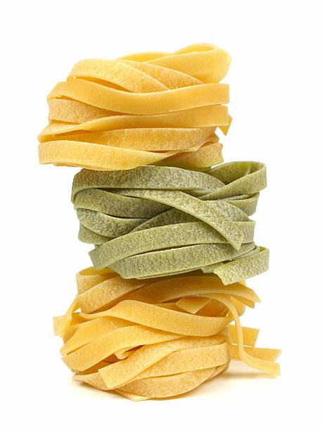 Stack of tagliatelle nest pasta