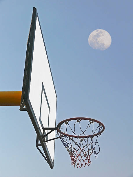 istock Basketball net with the Moon near, Concept 519090915