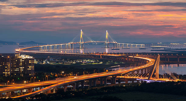 istock sunset at inchon bridge in korea 519091295