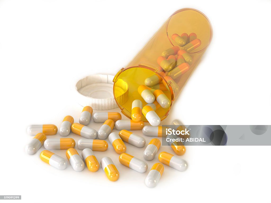 medical capsules isolated medical capsules isolated on white background Addiction Stock Photo