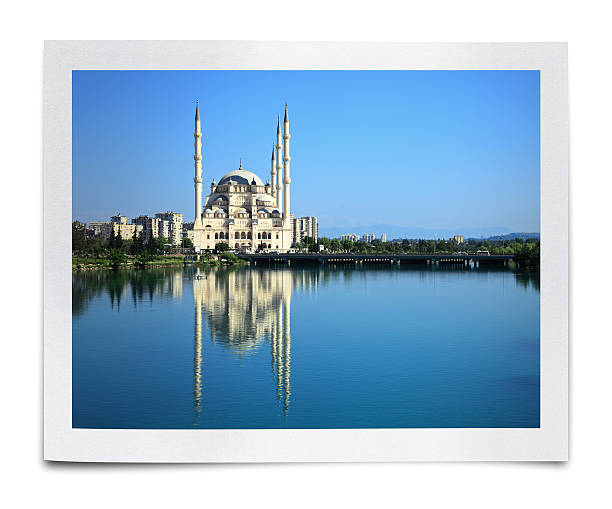 istock Sabanci Central Mosque and Seyhan River Photo (Clipping Path) 519091582
