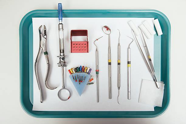 Dentistry tools Dentistry tools filing tray stock pictures, royalty-free photos & images