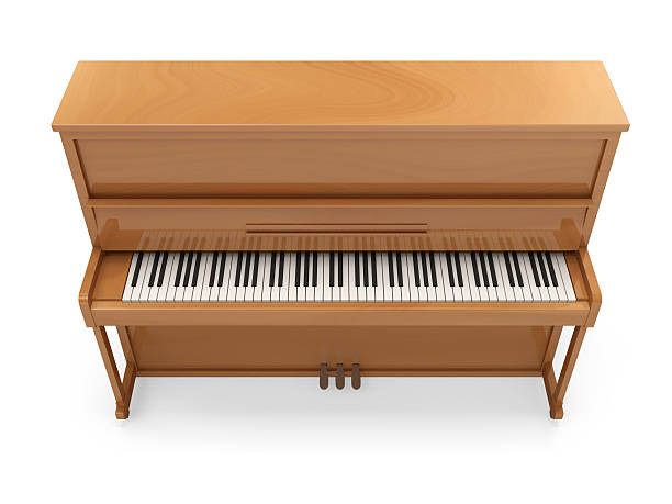 istock Wooden Classic Piano isolated on white background 519093463
