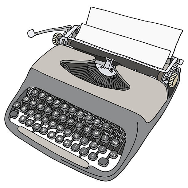 67 Cartoon Of A Vintage Typewriter Desk Illustrations & Clip Art - iStock