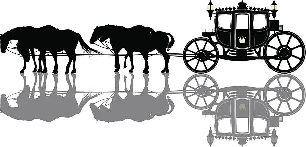 Vector illustration of Antique royal coach
