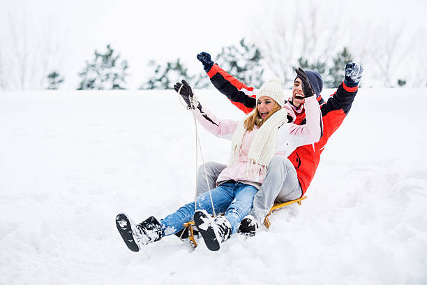 istock Cheerful couple enjoying in winter. 519106205