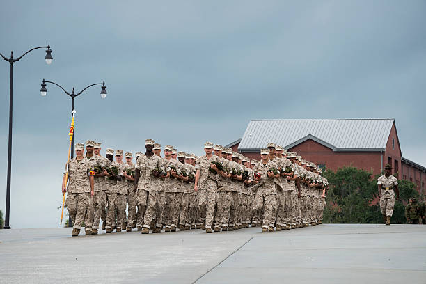 сша.  корпус морской пехоты - военная подготовка стоковые фото и изображения