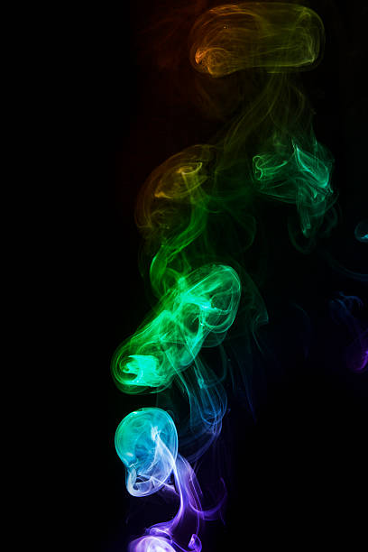 istock colorful smoke of Joss stick 519111959