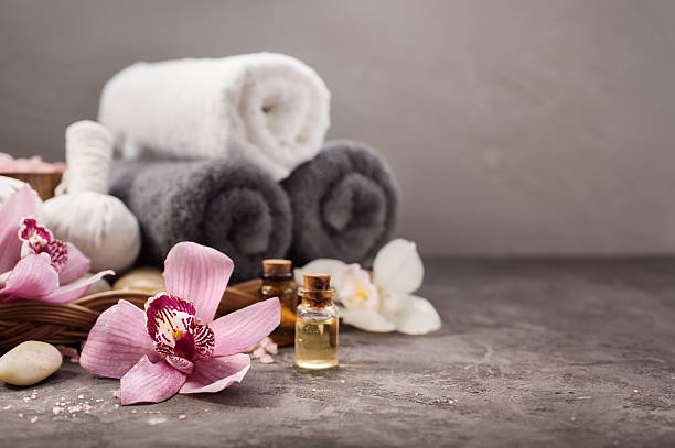 fondo de spa - beauty spa spa treatment health spa orchid fotografías e imágenes de stock