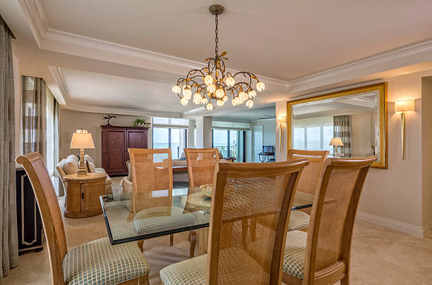 istock Beautiful Dining Room with Chandelier 519122214