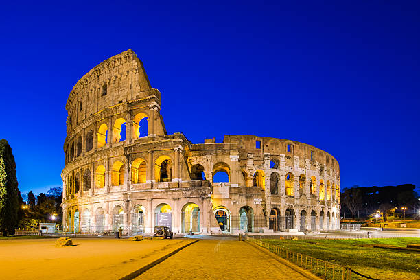 istock Colosseum in a summer night in Rome, Italy 519124720