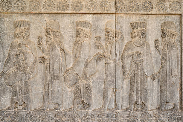 istock Bas-relief at the Apadana, Persepolis, Iran 519126266