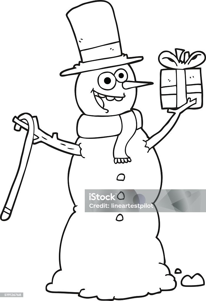 Ilustración de Blanco Y Negro De Dibujos Animados Sosteniendo Presente Muñeco De Nieve y más Vectores Libres de Derechos de Clip Art - iStock Ilustración de Blanco Y Negro De Dibujos Animados Sosteniendo Presente Muñeco De Nieve y más Vectores Libres de Derechos de Clip Art - iStock